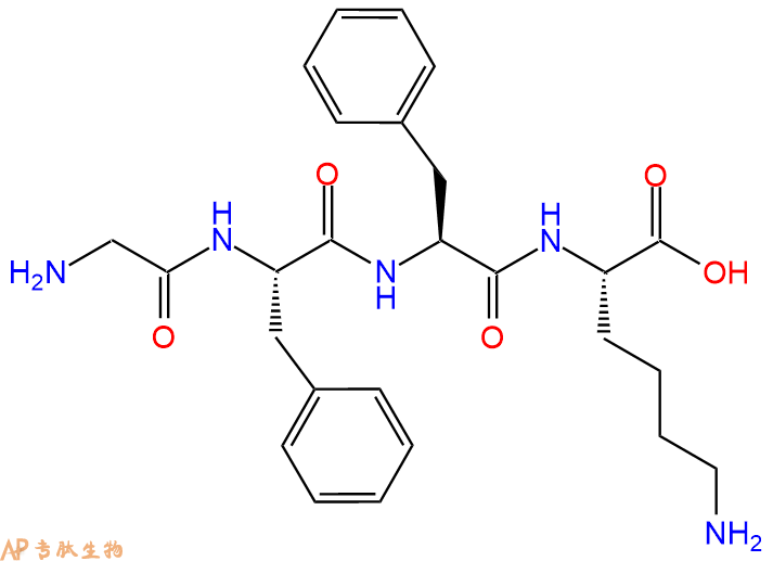 专肽生物产品H2N-Gly-Phe-Phe-Lys-OH