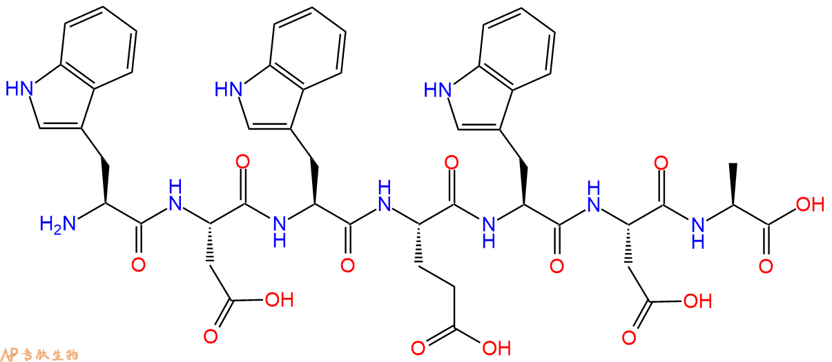 专肽生物产品H2N-Trp-Asp-Trp-Glu-Trp-Asp-Ala-OH