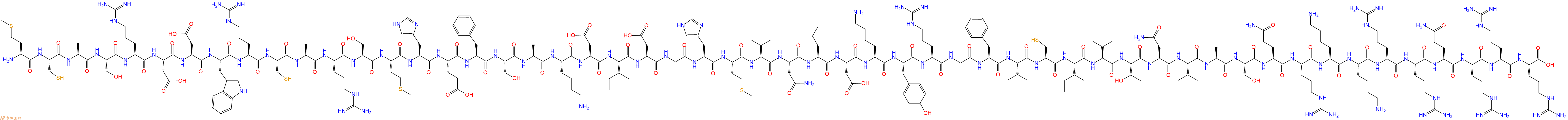 专肽生物产品H2N-Met-Cys-Ala-Ser-Arg-Asp-Asp-Trp-Arg-Cys-Ala-Arg-Ser-Met-His-Glu-Phe-Ser-Ala-Lys-Asp-Ile-Asp-Gly-His-Met-Val-Asn-Leu-Asp-Lys-Tyr-Arg-Gly-Phe-Val-Cys-Ile-Val-Thr-Asn-Val-Ala-Ser-Gln-Arg-Lys-Lys-Arg-Arg-Gln-Arg-Arg-Arg-OH