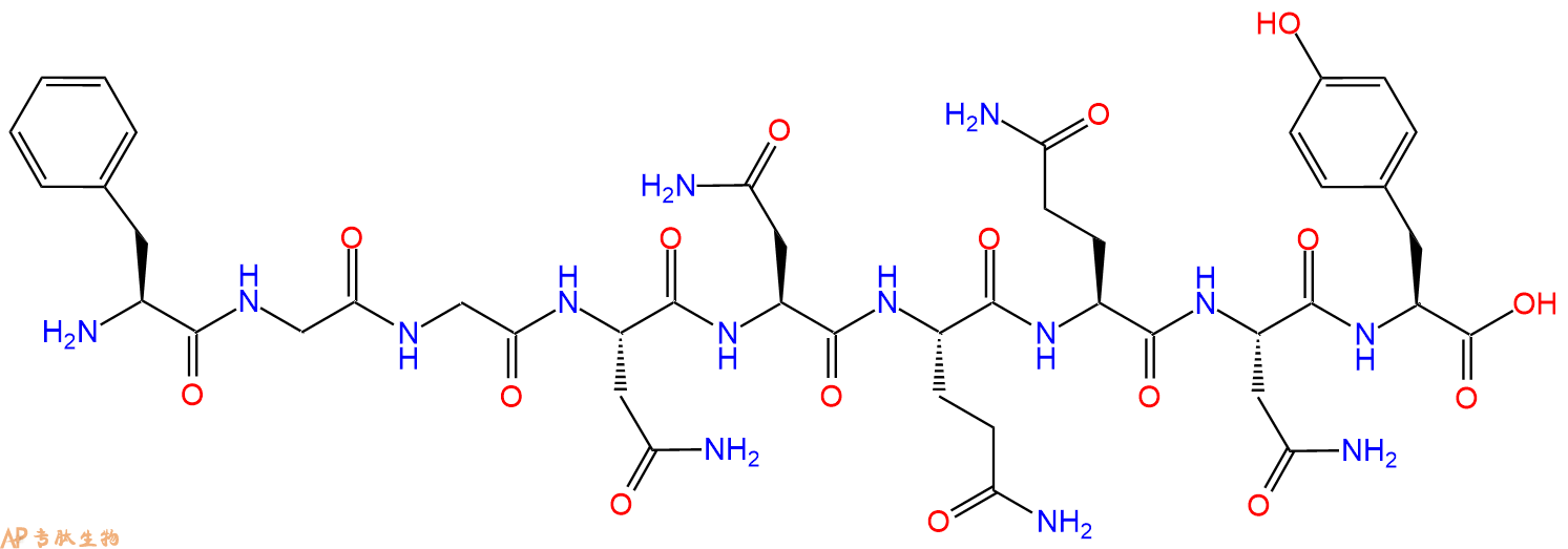 专肽生物产品H2N-Phe-Gly-Gly-Asn-Asn-Gln-Gln-Asn-Tyr-OH