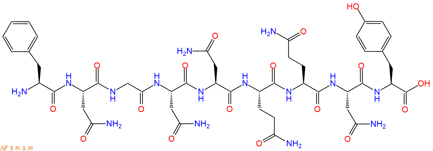 专肽生物产品H2N-Phe-Asn-Gly-Asn-Asn-Gln-Gln-Asn-Tyr-OH