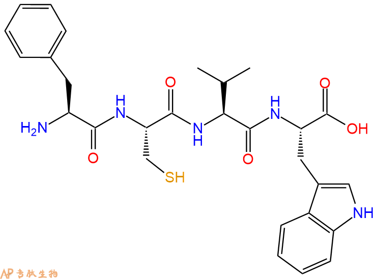 专肽生物产品H2N-Phe-Cys-Val-Trp-OH