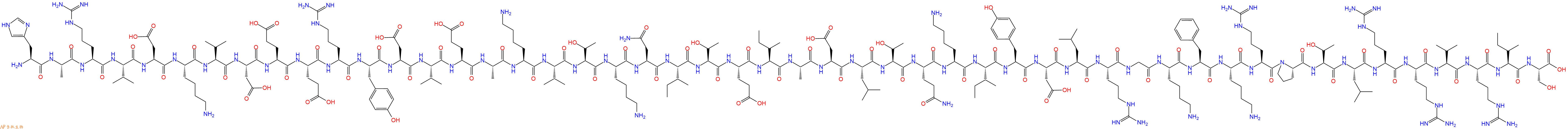 专肽生物产品H2N-His-Ala-Arg-Val-Asp-Lys-Val-Asp-Glu-Glu-Arg-Tyr-Asp-Val-Glu-Ala-Lys-Val-Thr-Lys-Asn-Ile-Thr-Glu-Ile-Ala-Asp-Leu-Thr-Gln-Lys-Ile-Tyr-Asp-Leu-Arg-Gly-Lys-Phe-Lys-Arg-Pro-Thr-Leu-Arg-Arg-Val-Arg-Ile-Ser-OH