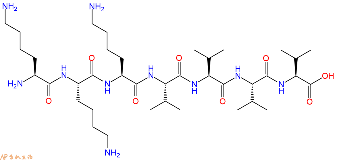 专肽生物产品H2N-Lys-Lys-Lys-Val-Val-Val-Val-OH