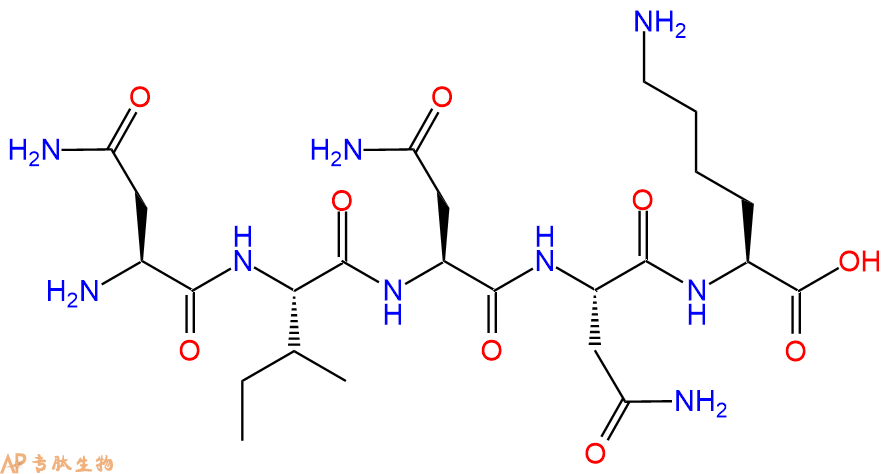专肽生物产品H2N-Asn-Ile-Asn-Asn-Lys-OH