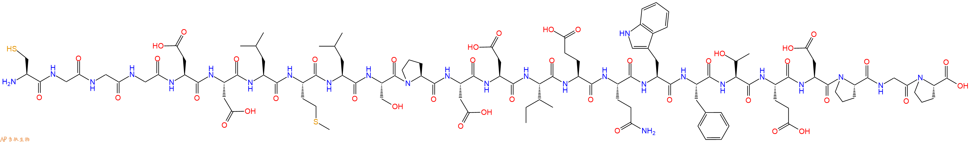 专肽生物产品H2N-Cys-Gly-Gly-Gly-Asp-Asp-Leu-Met-Leu-Ser-Pro-Asp-Asp-Ile-Glu-Gln-Trp-Phe-Thr-Glu-Asp-Pro-Gly-Pro-OH