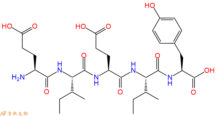专肽生物产品H2N-Glu-Ile-Glu-Ile-Tyr-OH