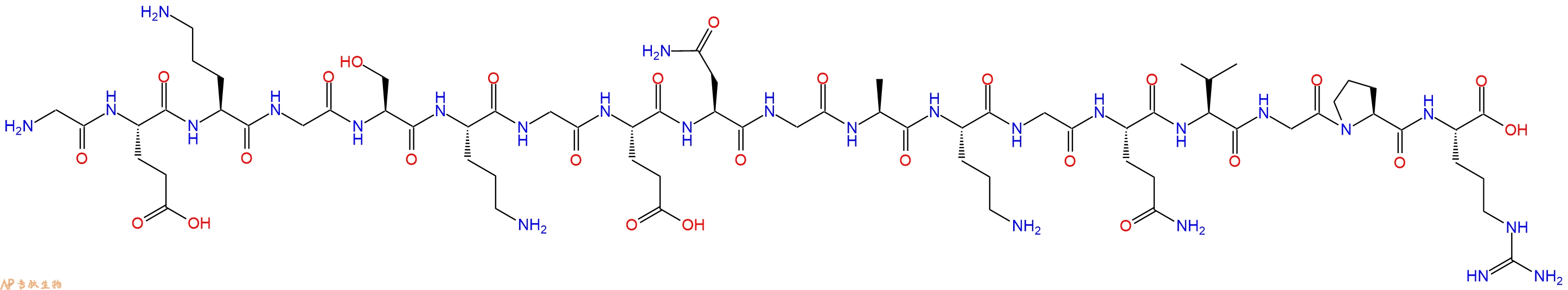 专肽生物产品H2N-Gly-Glu-Orn-Gly-Ser-Orn-Gly-Glu-Asn-Gly-Ala-Orn-Gly-Gln-Val-Gly-Pro-Arg-OH
