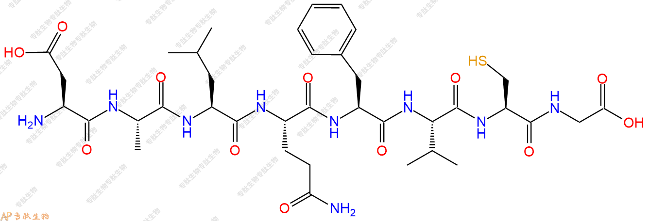 专肽生物产品H2N-Asp-Ala-Leu-Gln-Phe-Val-Cys-Gly-OH