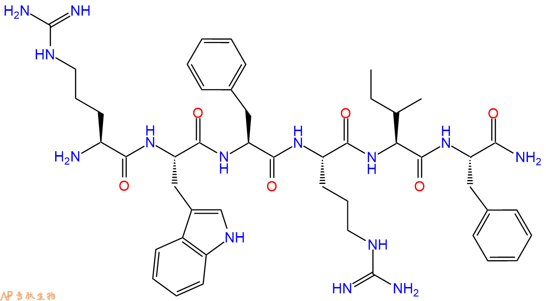 专肽生物产品H2N-Arg-Trp-Phe-Arg-Ile-Phe-NH2