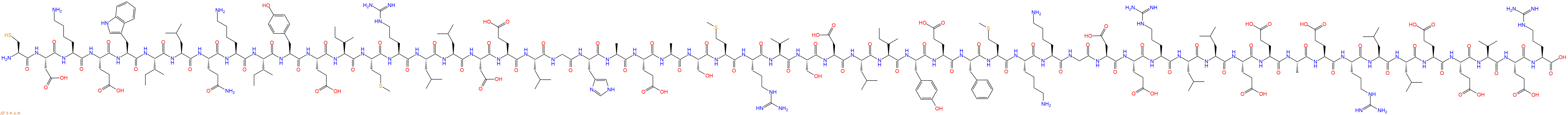 专肽生物产品H2N-Cys-Asp-Lys-Glu-Trp-Ile-Leu-Gln-Lys-Ile-Tyr-Glu-Ile-Met-Arg-Leu-Leu-Asp-Glu-Leu-Gly-His-Ala-Glu-Ala-Ser-Met-Arg-Val-Ser-Asp-Leu-Ile-Tyr-Glu-Phe-Met-Lys-Lys-Gly-Asp-Glu-Arg-Leu-Leu-Glu-Glu-Ala-Glu-Arg-Leu-Leu-Glu-Glu-Val-Glu-Arg-OH
