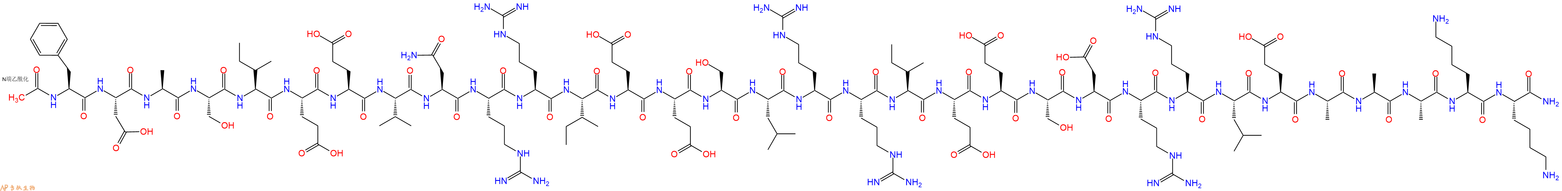 专肽生物产品Ac-Phe-Asp-Ala-Ser-Ile-Glu-Glu-Val-Asn-Arg-Arg-Ile-Glu-Glu-Ser-Leu-Arg-Arg-Ile-Glu-Glu-Ser-Asp-Arg-Arg-Leu-Glu-Ala-Ala-Ala-Lys-Lys-NH2