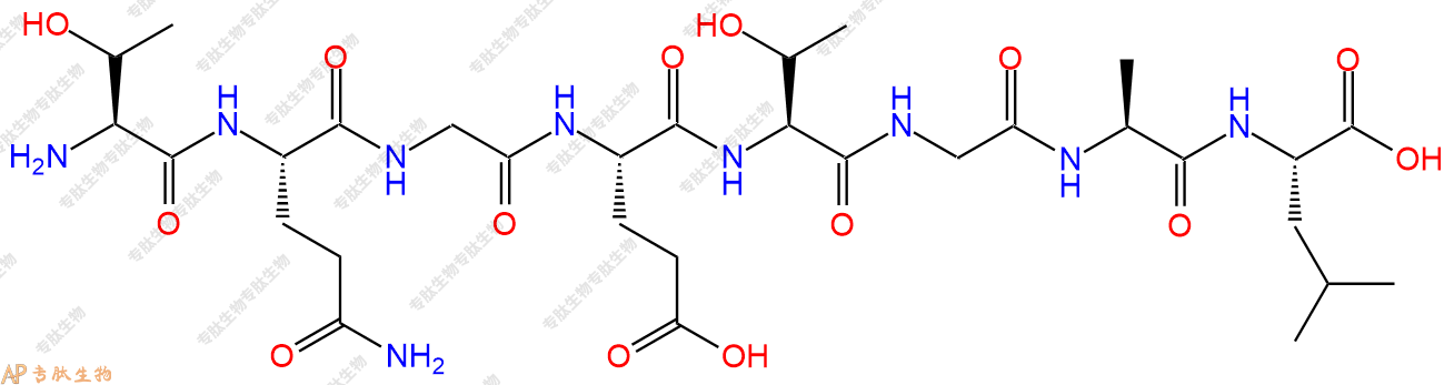 专肽生物产品H2N-Thr-Gln-Gly-Glu-Thr-Gly-Ala-Leu-OH