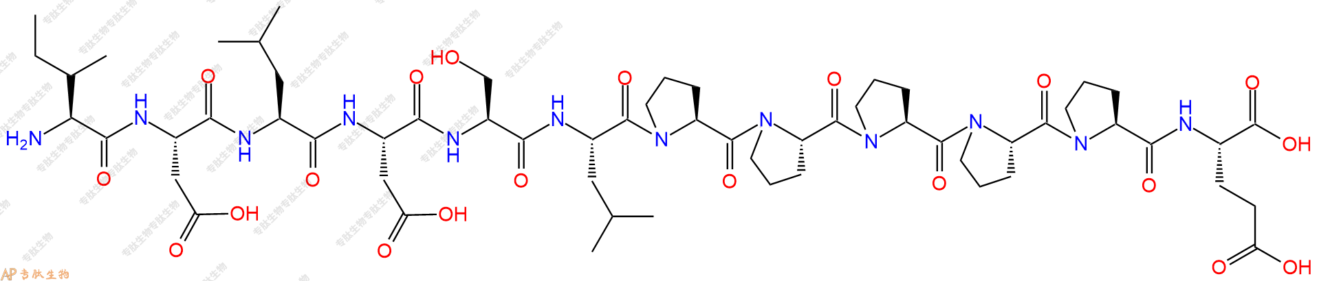专肽生物产品H2N-Ile-Asp-Leu-Asp-Ser-Leu-Pro-Pro-Pro-Pro-Pro-Glu-OH