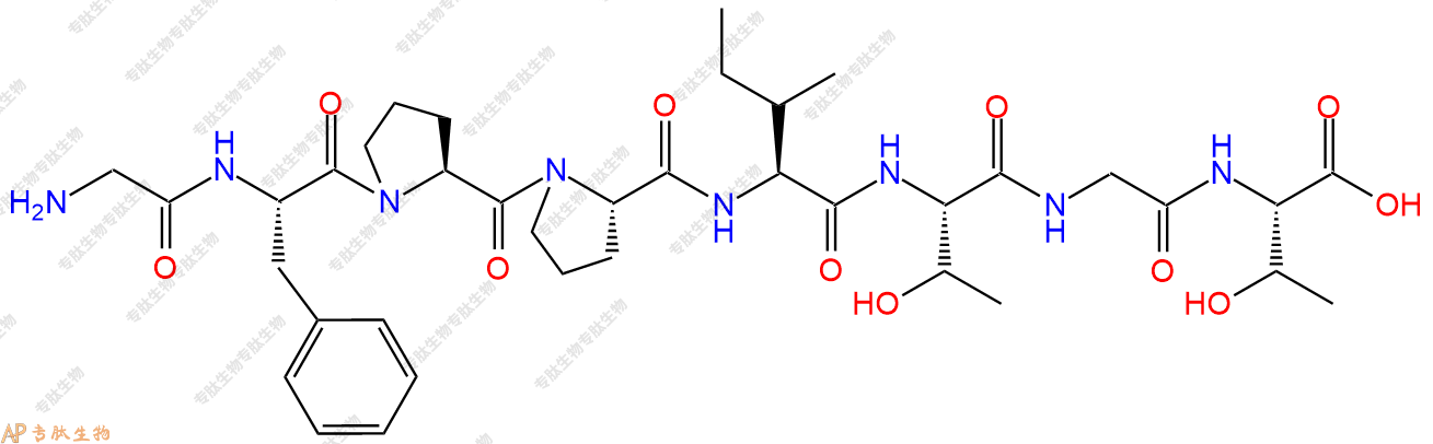 专肽生物产品H2N-Gly-Phe-Pro-Pro-Ile-Thr-Gly-Thr-OH