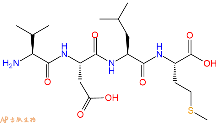 专肽生物产品H2N-Val-Asp-Leu-Met-OH