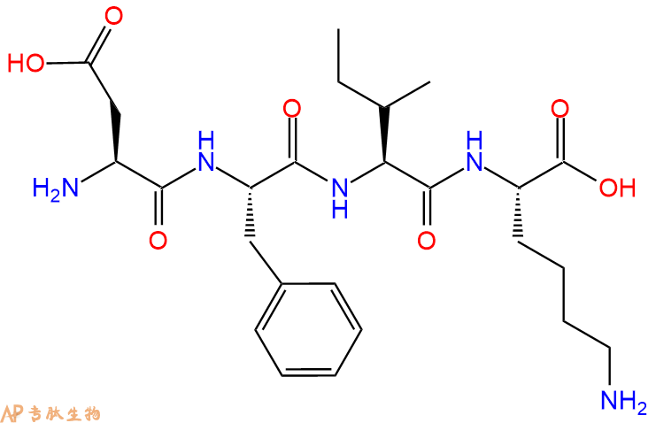 专肽生物产品H2N-Asp-Phe-Ile-Lys-OH