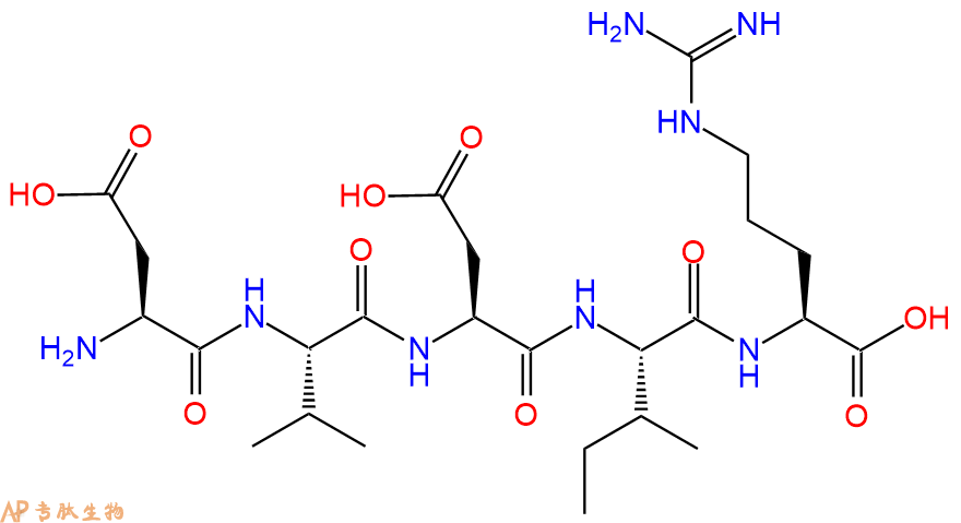 专肽生物产品H2N-Asp-Val-Asp-Ile-Arg-OH