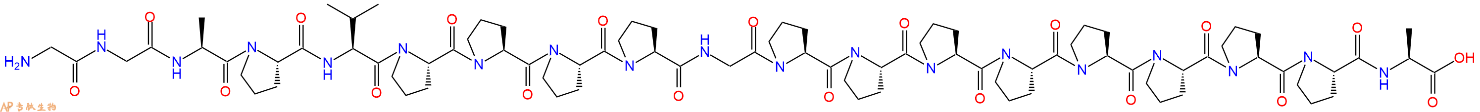 专肽生物产品H2N-Gly-Gly-Ala-Pro-Val-Pro-Pro-Pro-Pro-Gly-Pro-Pro-Pro-Pro-Pro-Pro-Pro-Pro-Ala-OH