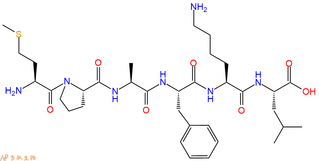专肽生物产品H2N-Met-Pro-Ala-Phe-Lys-Leu-OH