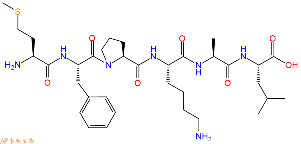 专肽生物产品H2N-Met-Phe-Pro-Lys-Ala-Leu-OH