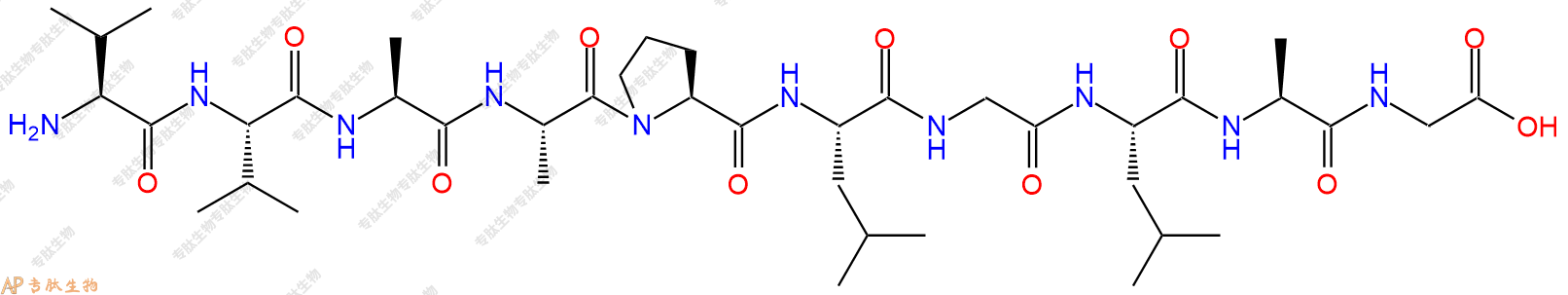 专肽生物产品H2N-Val-Val-Ala-Ala-Pro-Leu-Gly-Leu-Ala-Gly-OH