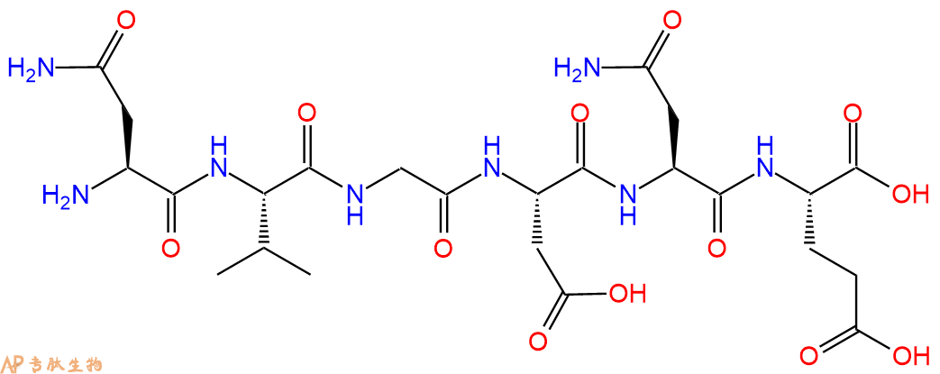 专肽生物产品H2N-Asn-Val-Gly-Asp-Asn-Glu-OH