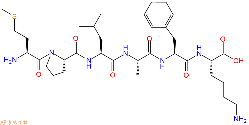 专肽生物产品H2N-Met-Pro-Leu-Ala-Phe-Lys-OH