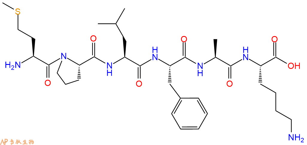 专肽生物产品H2N-Met-Pro-Leu-Phe-Ala-Lys-OH