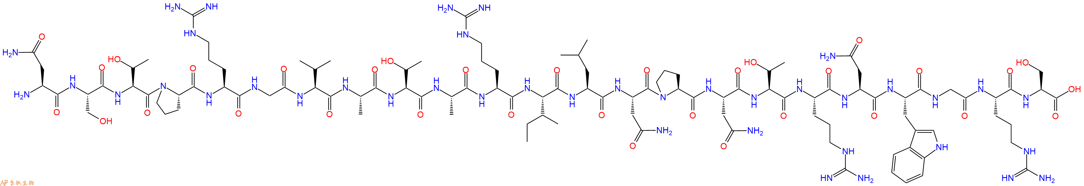 专肽生物产品H2N-Asn-Ser-Thr-Pro-Arg-Gly-Val-Ala-Thr-Ala-Arg-Ile-Leu-Asn-Pro-Asn-Thr-Arg-Asn-Trp-Gly-Arg-Ser-OH