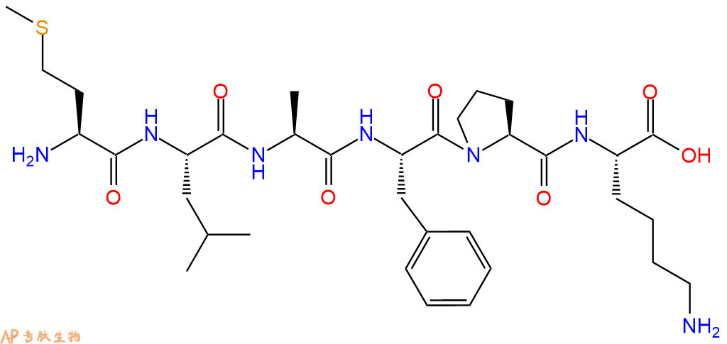 专肽生物产品H2N-Met-Leu-Ala-Phe-Pro-Lys-OH