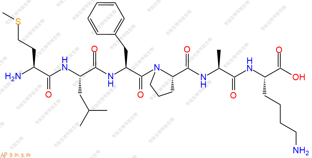 专肽生物产品H2N-Met-Leu-Phe-Pro-Ala-Lys-OH