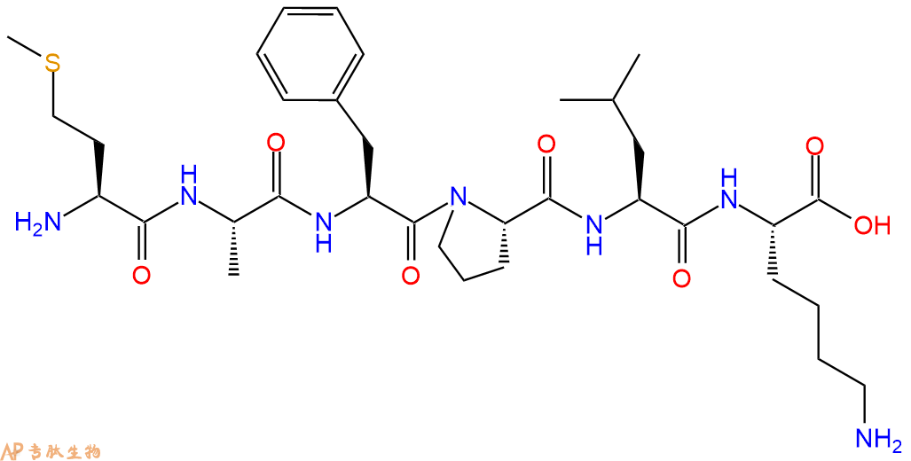 专肽生物产品H2N-Met-Ala-Phe-Pro-Leu-Lys-OH