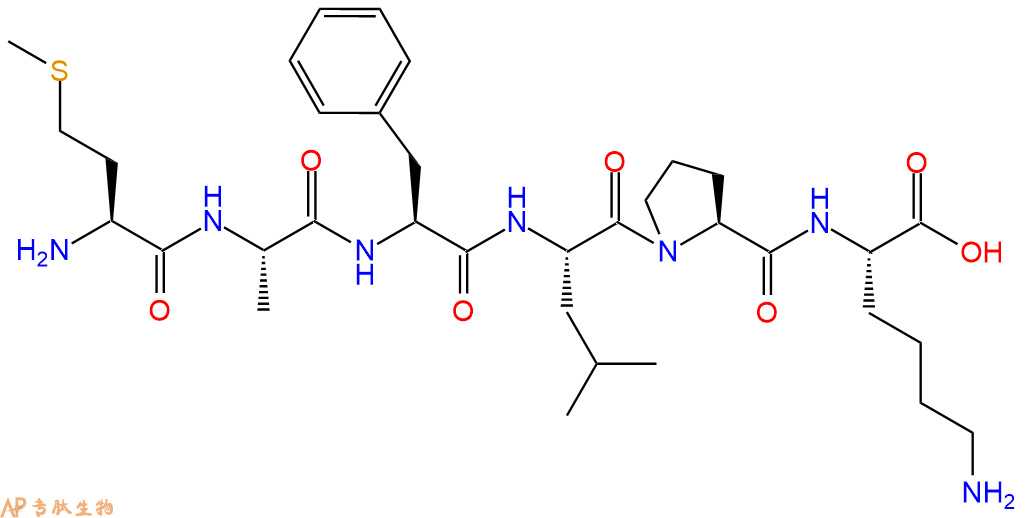 专肽生物产品H2N-Met-Ala-Phe-Leu-Pro-Lys-OH