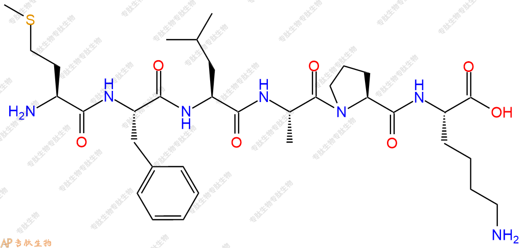 专肽生物产品H2N-Met-Phe-Leu-Ala-Pro-Lys-OH
