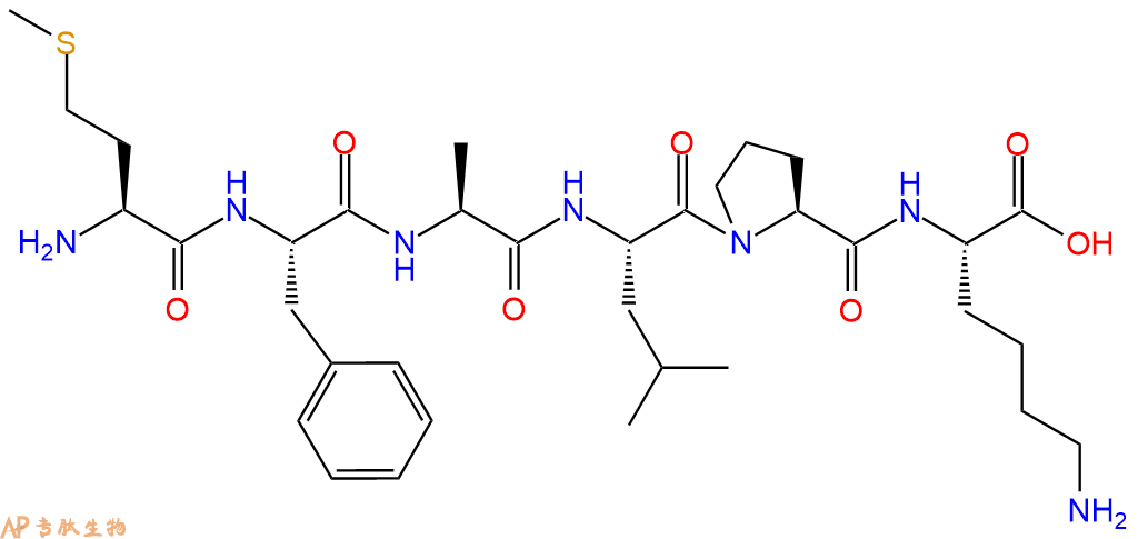 专肽生物产品H2N-Met-Phe-Ala-Leu-Pro-Lys-OH