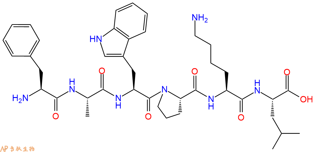 专肽生物产品H2N-Phe-Ala-Trp-Pro-Lys-Leu-OH