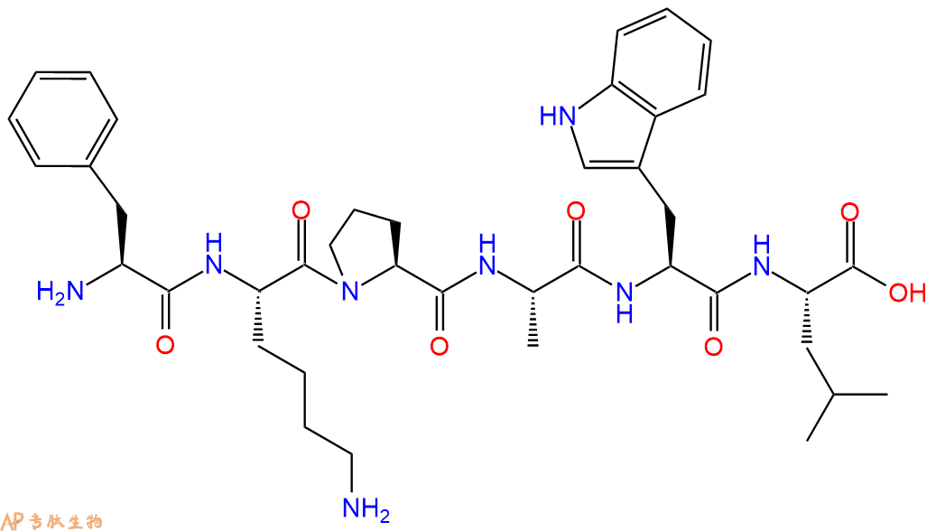 专肽生物产品H2N-Phe-Lys-Pro-Ala-Trp-Leu-OH