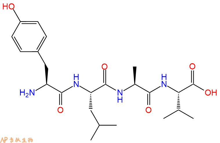 专肽生物产品H2N-Tyr-Leu-Ala-Val-OH