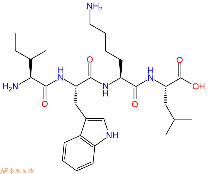 专肽生物产品H2N-Ile-Trp-Lys-Leu-OH