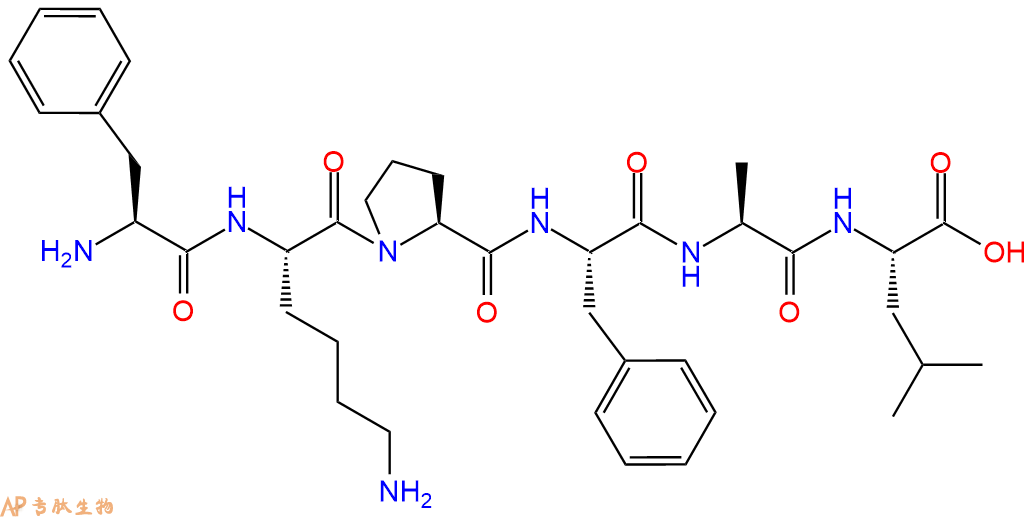 专肽生物产品H2N-Phe-Lys-Pro-Phe-Ala-Leu-OH