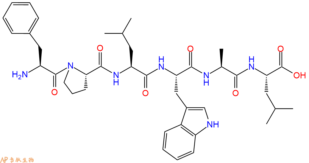 专肽生物产品H2N-Phe-Pro-Leu-Trp-Ala-Leu-OH