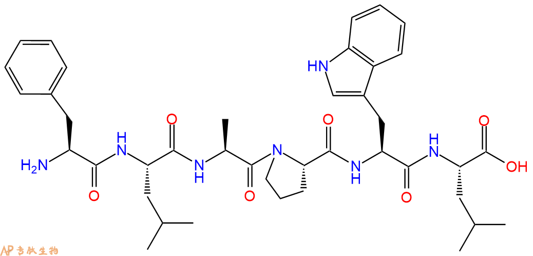 专肽生物产品H2N-Phe-Leu-Ala-Pro-Trp-Leu-OH