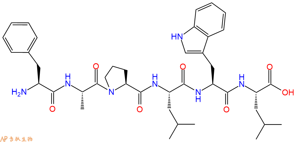 专肽生物产品H2N-Phe-Ala-Pro-Leu-Trp-Leu-OH