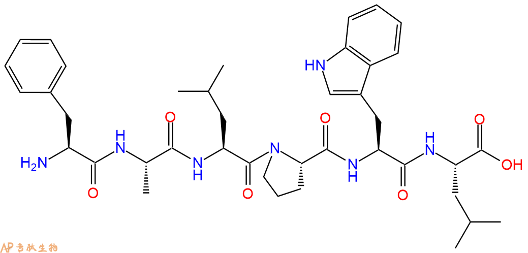 专肽生物产品H2N-Phe-Ala-Leu-Pro-Trp-Leu-OH