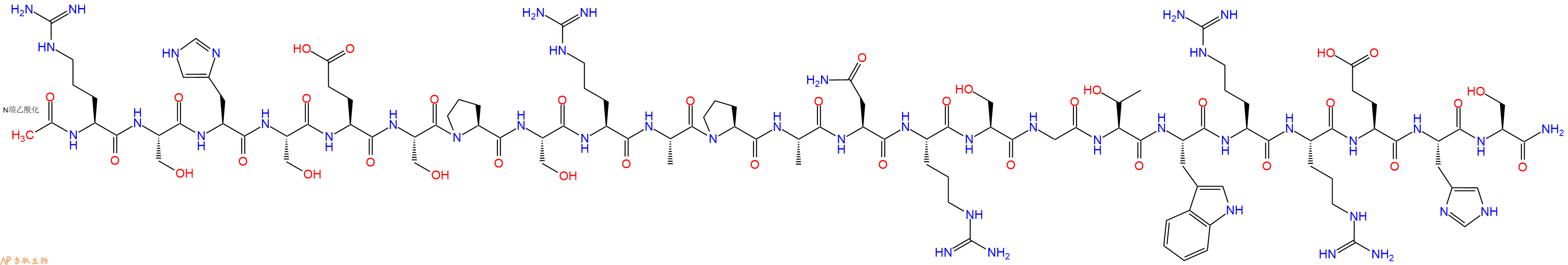 专肽生物产品Ac-Arg-Ser-His-Ser-Glu-Ser-Pro-Ser-Arg-Ala-Pro-Ala-Asn-Arg-Ser-Gly-Thr-Trp-Arg-Arg-Glu-His-Ser-NH2