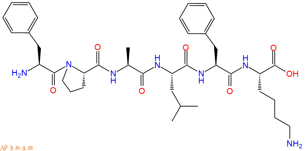 专肽生物产品H2N-Phe-Pro-Ala-Leu-Phe-Lys-OH