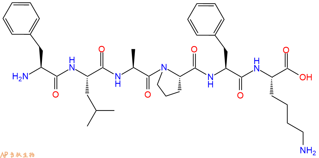 专肽生物产品H2N-Phe-Leu-Ala-Pro-Phe-Lys-OH
