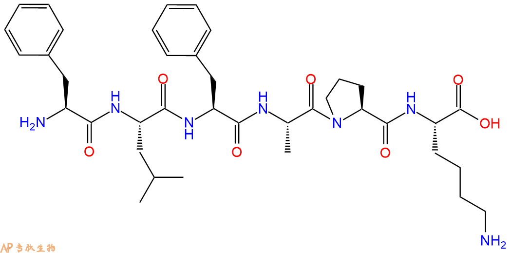 专肽生物产品H2N-Phe-Leu-Phe-Ala-Pro-Lys-OH