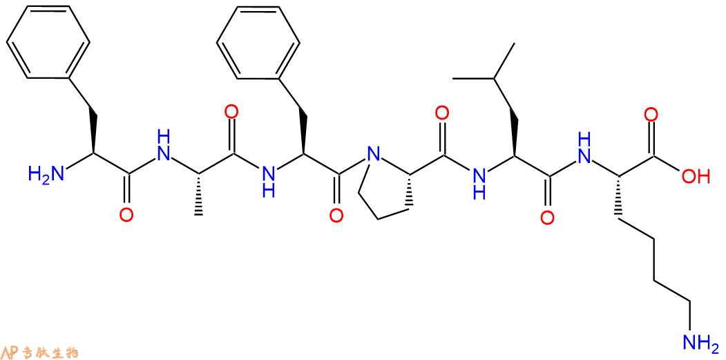 专肽生物产品H2N-Phe-Ala-Phe-Pro-Leu-Lys-OH